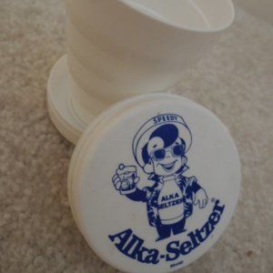 Alka Seltzer Collapsible Cup Travel Cup Drinking Glass - Alka Seltzer SPEEDY